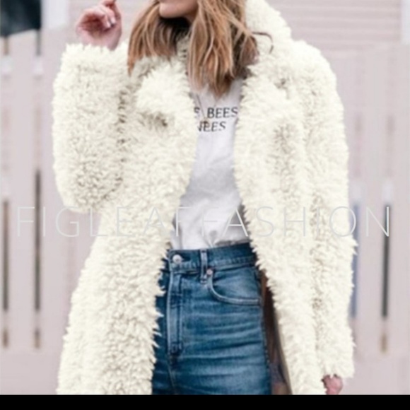 White Teddy Faux Fur Coat - Picture 3 of 4
